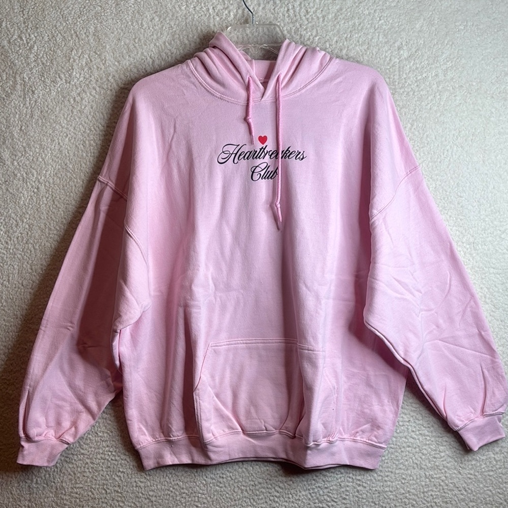 NWT Heartbreakers Club Womens Pink Baby Please Don't Leave Me Lonely Hoodie 3XL